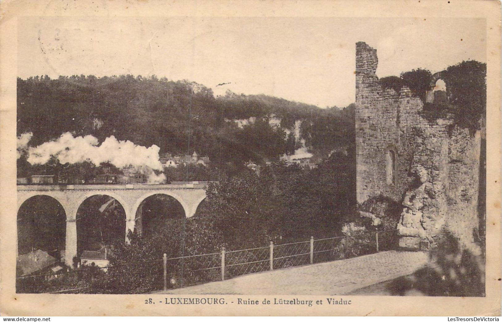 LUXEMBOURG - Ruine De Lutzelburg Et Viaduc - Carte Postale Ancienne - Luxemburg - Stad