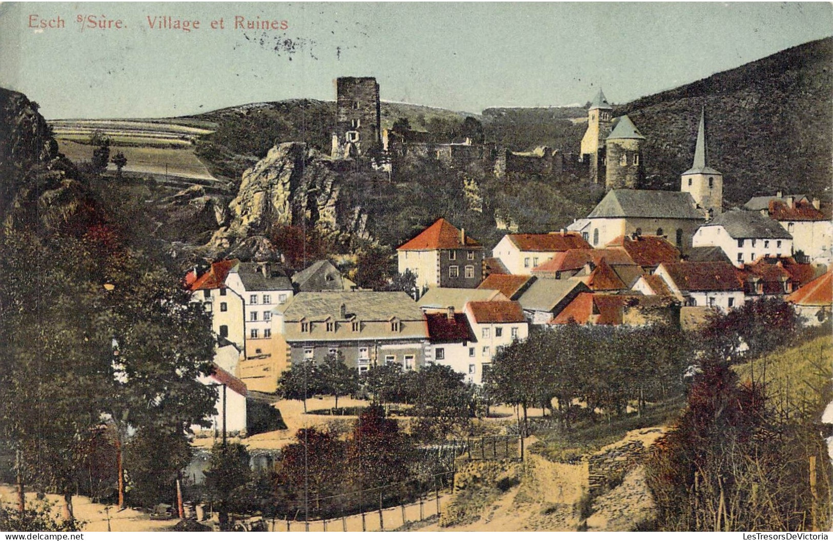 LUXEMBOURG - Esch-sur-Sûre - Village Et Ruines - Carte Postale Ancienne - Esch-Sauer