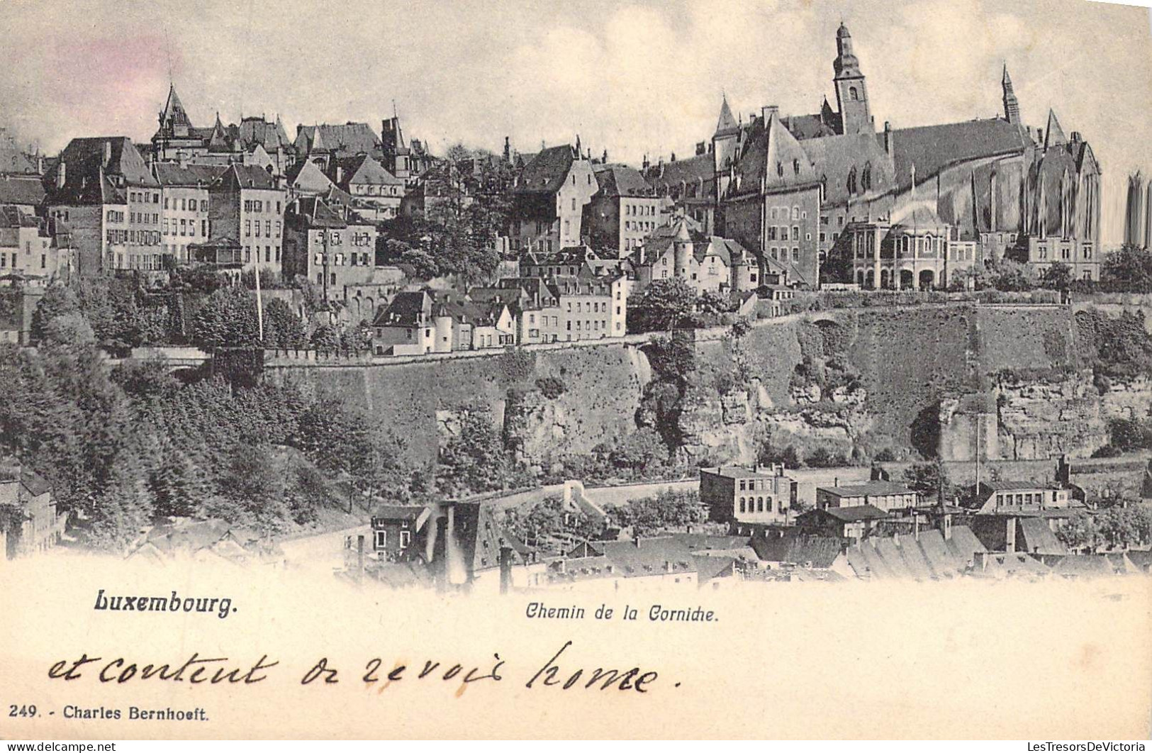 LUXEMBOURG - Chemin De La Corniche - Carte Postale Ancienne - Luxemburg - Stadt