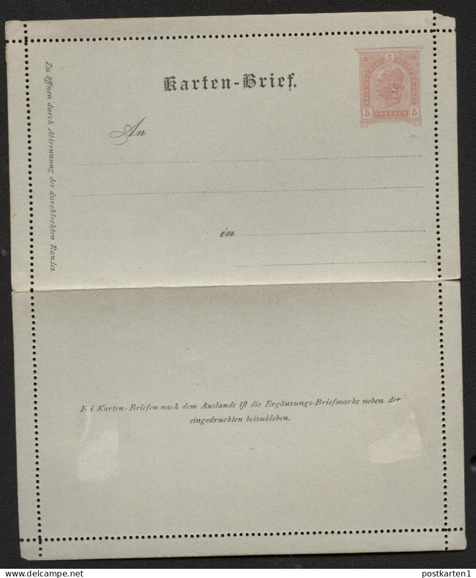 ÖSTERREICH Kartenbrief K22 Gez. L11 1890 Kat. 5.00 € - Cartas-Letras