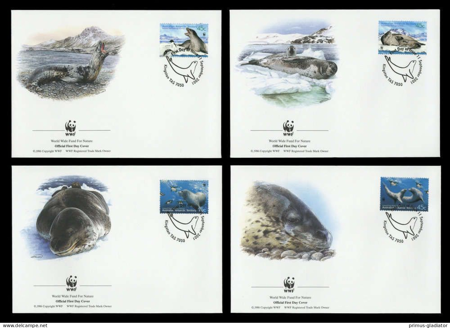 2001, Australische Gebiete In Der Antarktis, 145-48, FDC - Autres & Non Classés