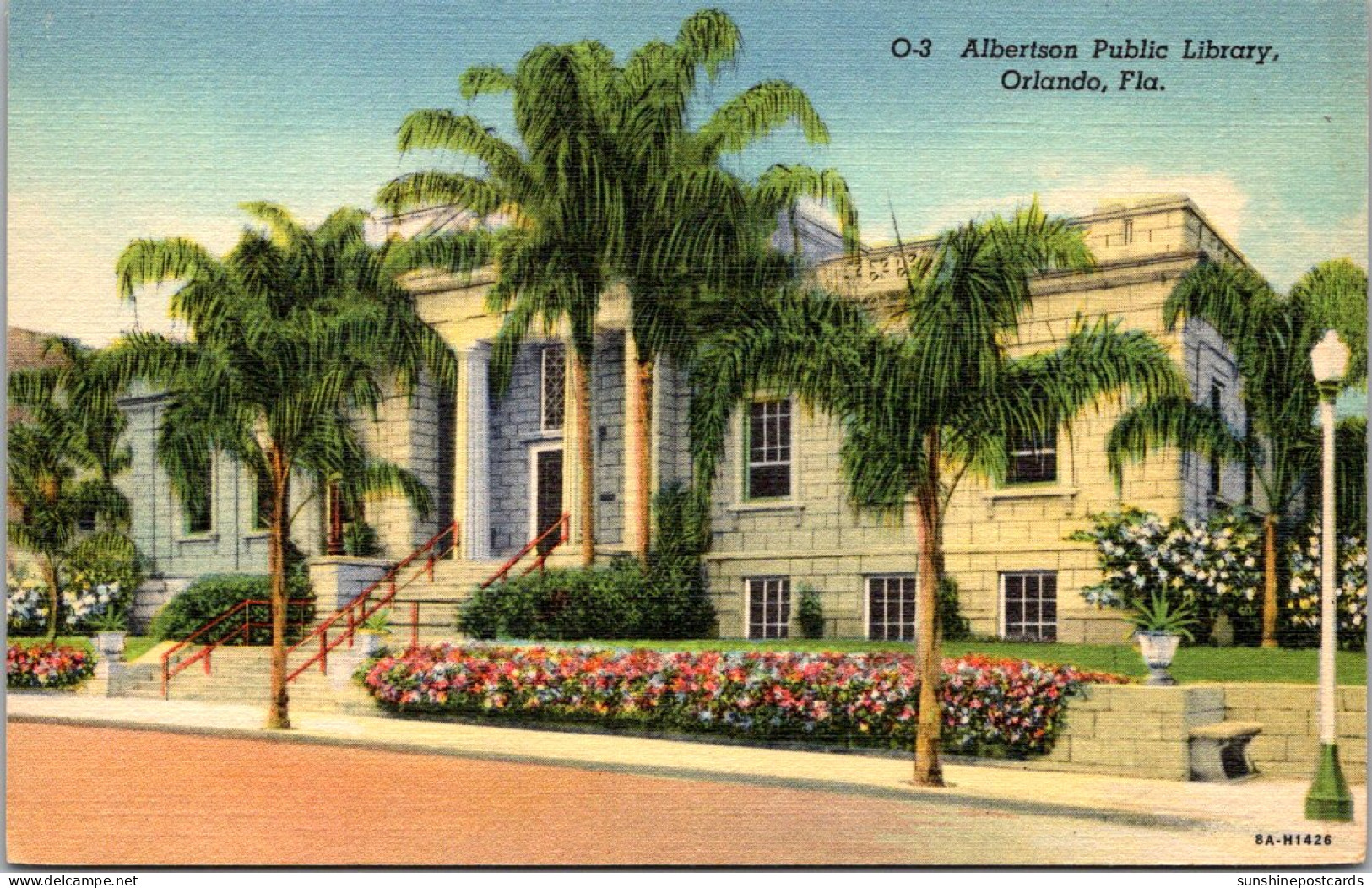 Florida Orlando The Albertson Public Library Curteich - Orlando