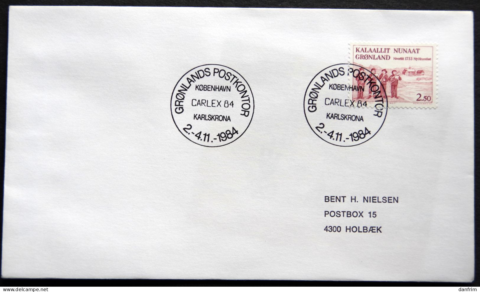 Greenland 1984 SPECIAL POSTMARKS. CARLEX 84.   2.-4.11. KARLSKRONA  ( Lot 921) - Brieven En Documenten