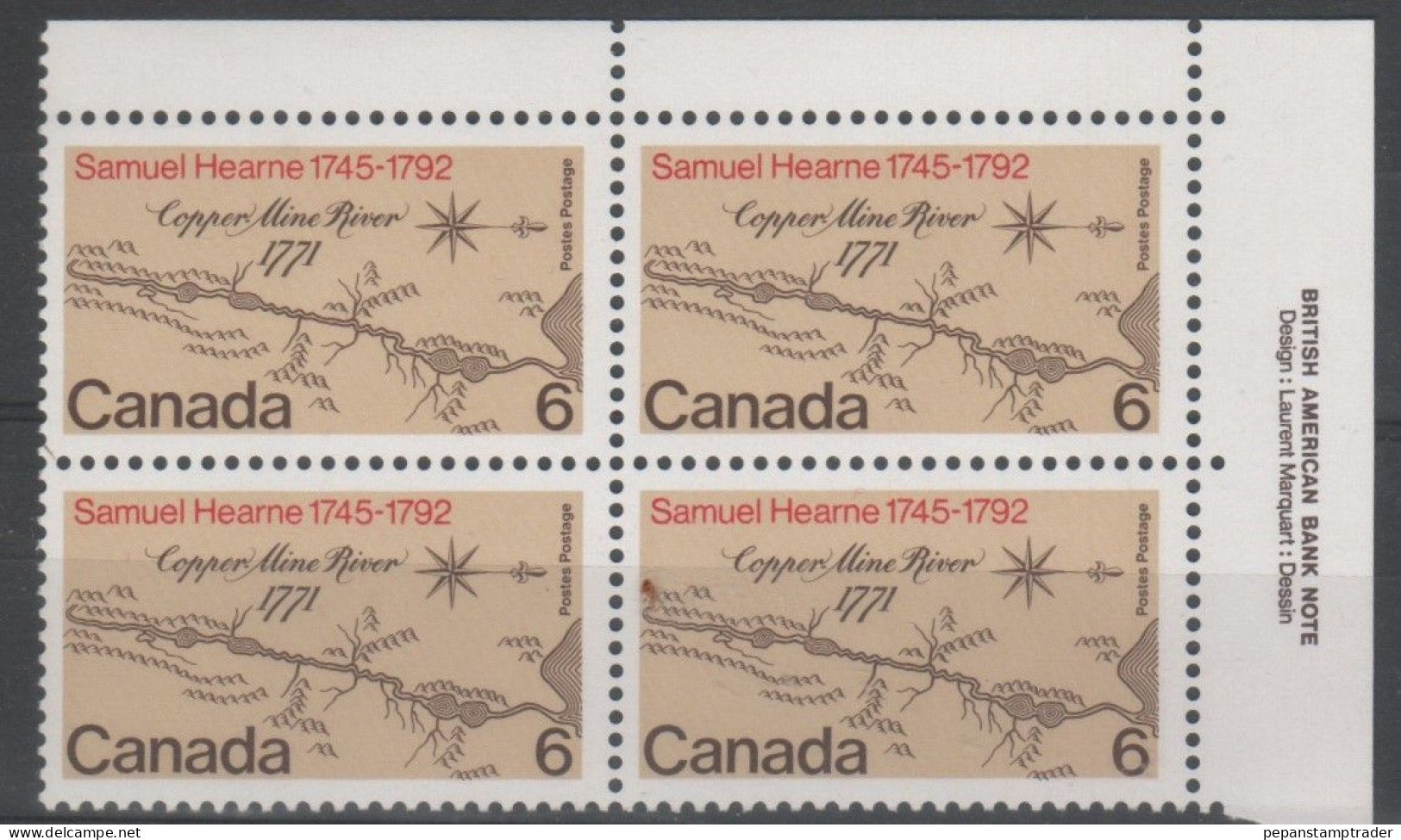 Canada - #540 - MNH PB - Plate Number & Inscriptions