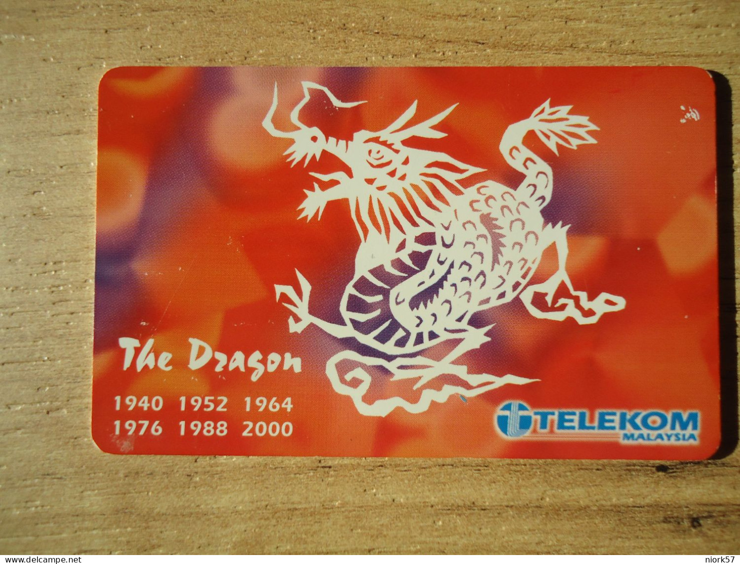 MALAYSIA  USED CARDS DRAGON CULTURE - Cultura