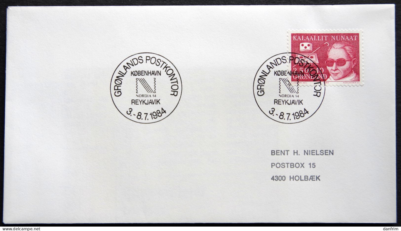 Greenland 1984 SPECIAL POSTMARKS. NORDIA 84.   3.-8-7  REYKJAVIK ( Lot 921) - Covers & Documents