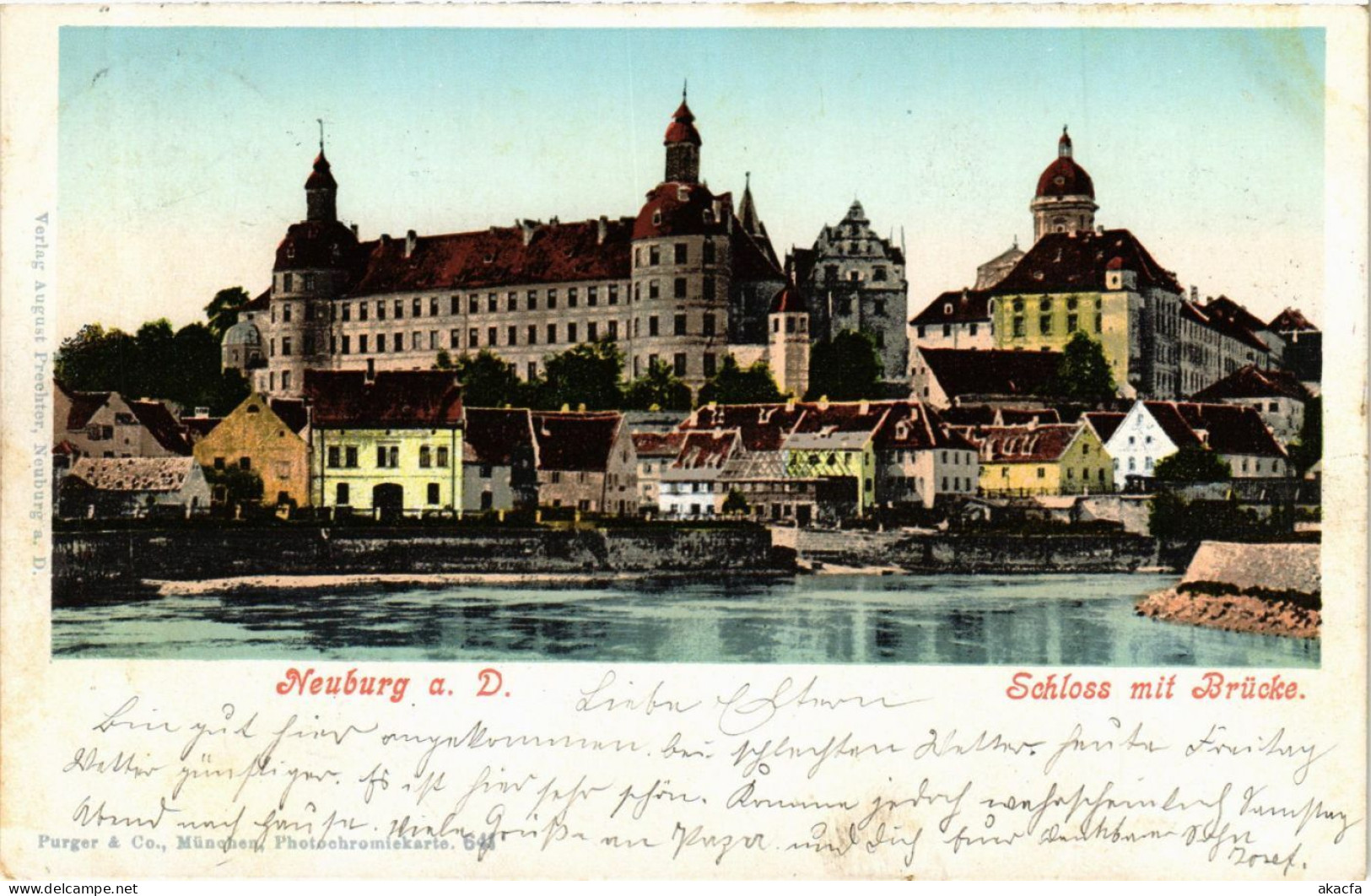 CPA AK Neuburg A.D. Schloss Mit Brucke GERMANY (875849) - Neuburg