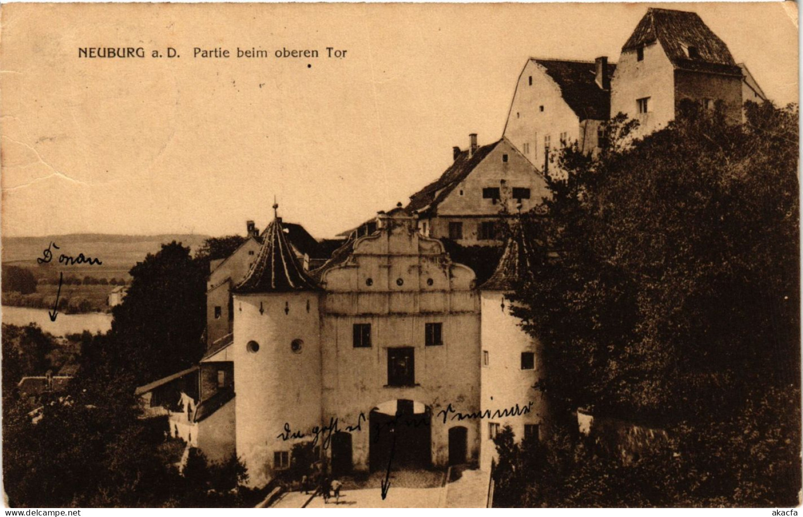 CPA AK Neuburg A.D. Partie Beim Oberen Tor GERMANY (875839) - Neuburg