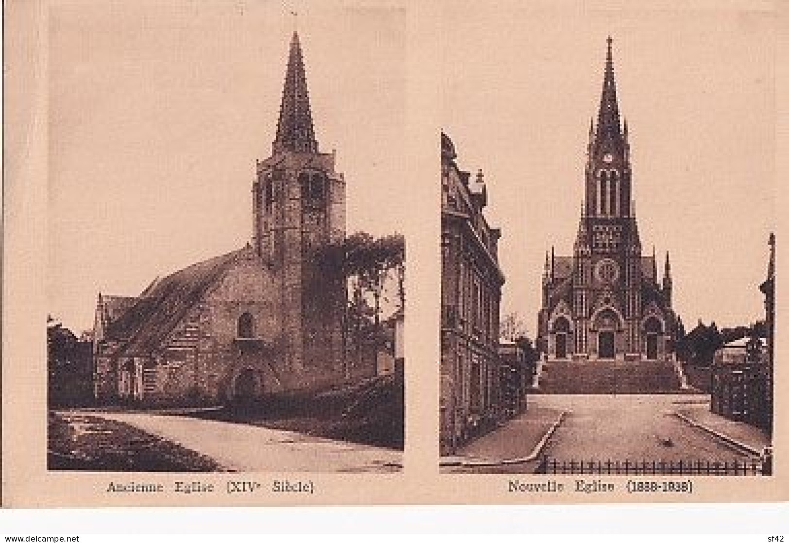 BEAUVAL               ANCIENNE  EGLISE. NOUVELLE EGLISE  + CACHET ABBE BOURDON - Beauval