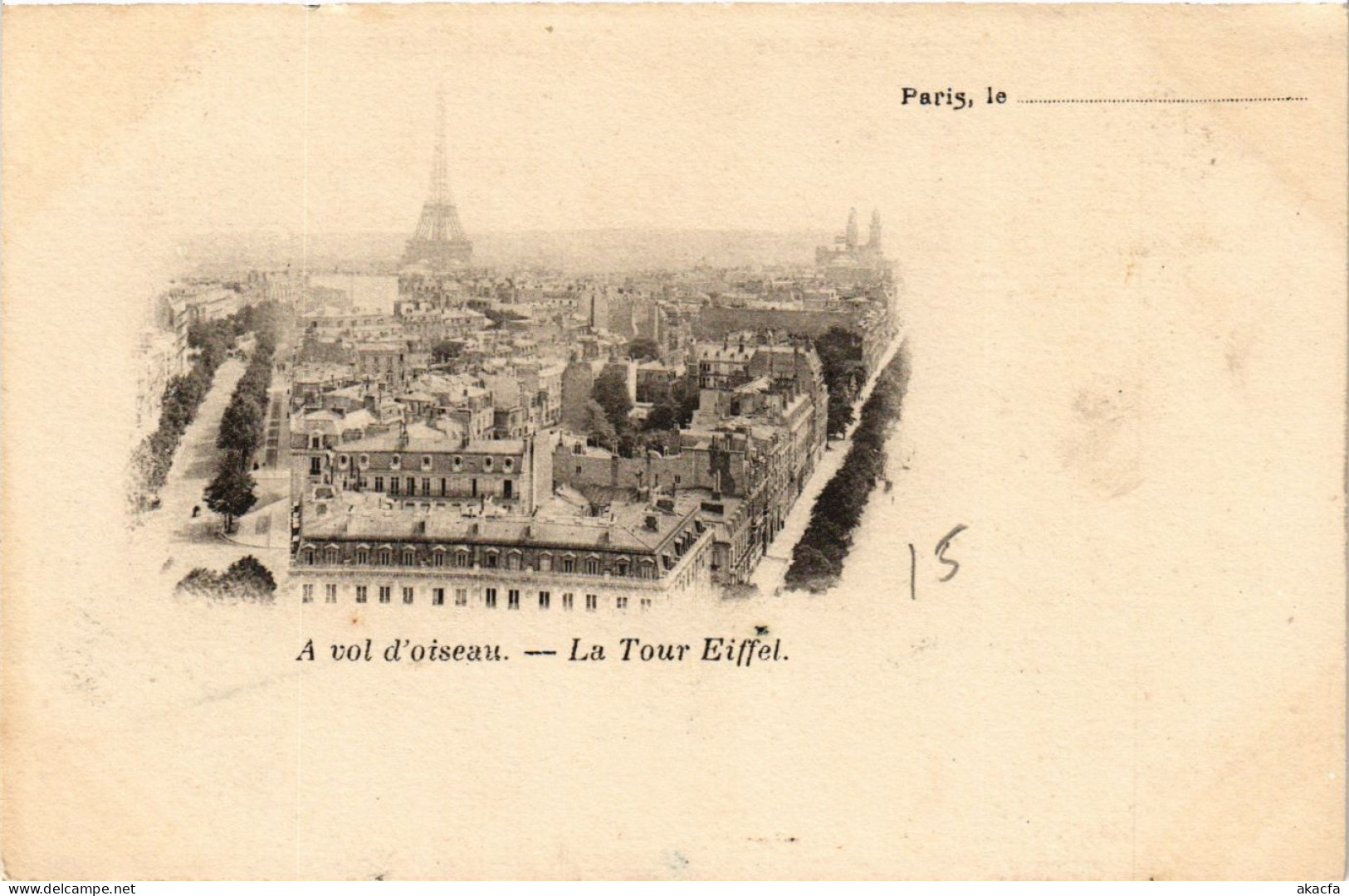 CPA PARIS 7e-A Vol D'oiseau-La Tour Eiffel (327553) - Tour Eiffel