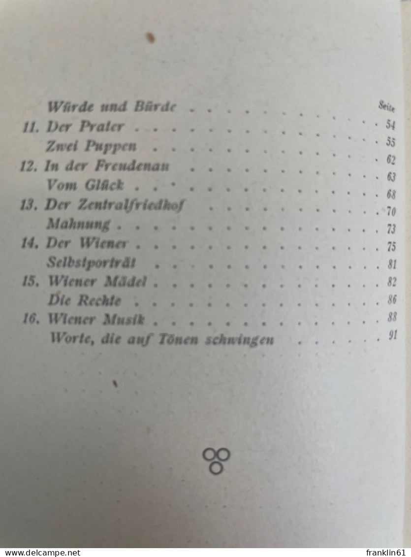 Wienerisches Vergissmeinicht : Ein poetisches Gedenkbuch für alle Freunde Wiens.