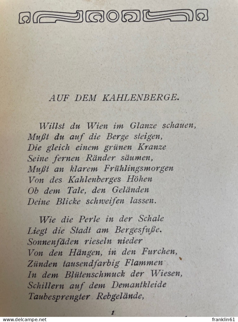 Wienerisches Vergissmeinicht : Ein poetisches Gedenkbuch für alle Freunde Wiens.