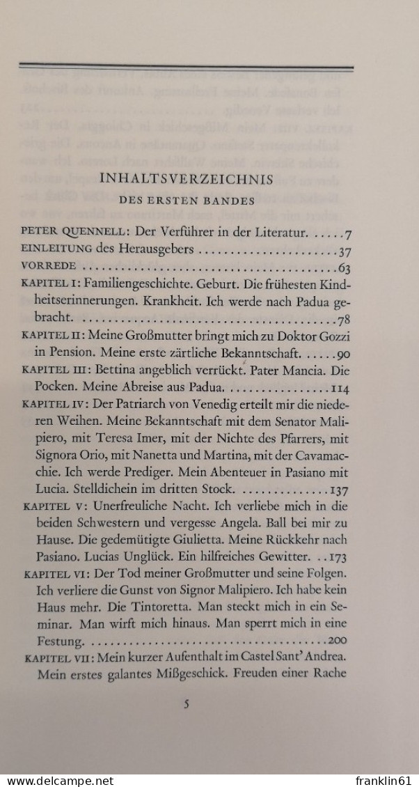 Geschichte Meines Lebens. In Zwölf Bänden. Komplett. - Poesía & Ensayos