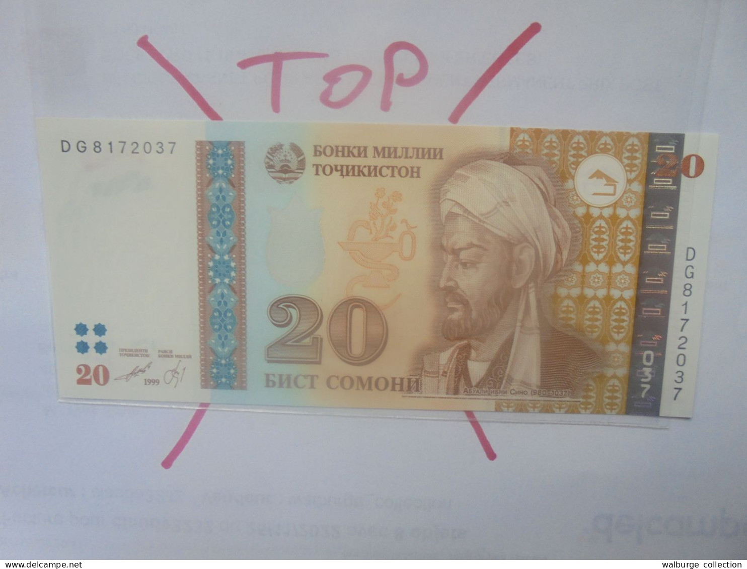 TADJIKISTAN 20 SOMONI 1999 Neuf (B.29) - Tajikistan