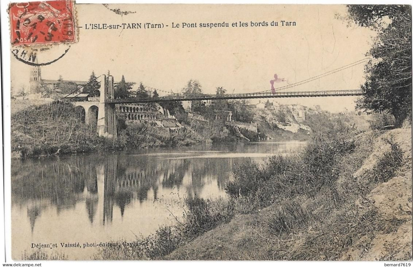 81  L'isle  Sur  Tarn -  Le  Pont Suspendu  Et Les Bords Du Tarn - Lisle Sur Tarn