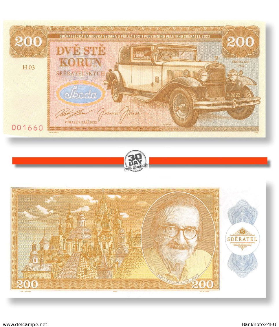 Czech Republic 200 Korun 2022 Vaclav Zapadlik Unc Specimen - Specimen