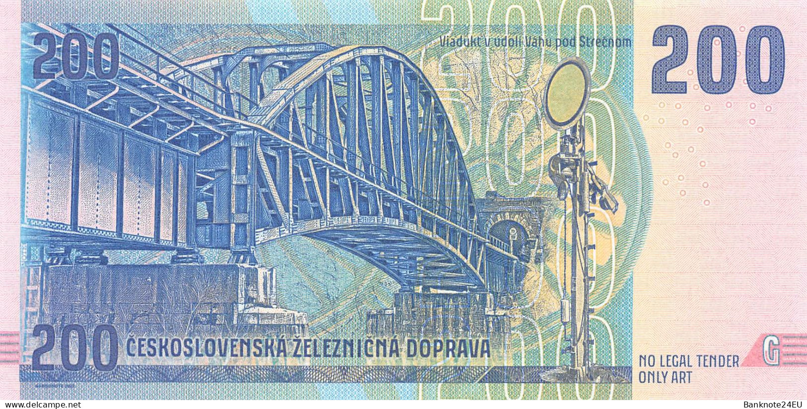 Czechoslovakia 200 Korun 2022 Unc Specimen - Fictifs & Spécimens