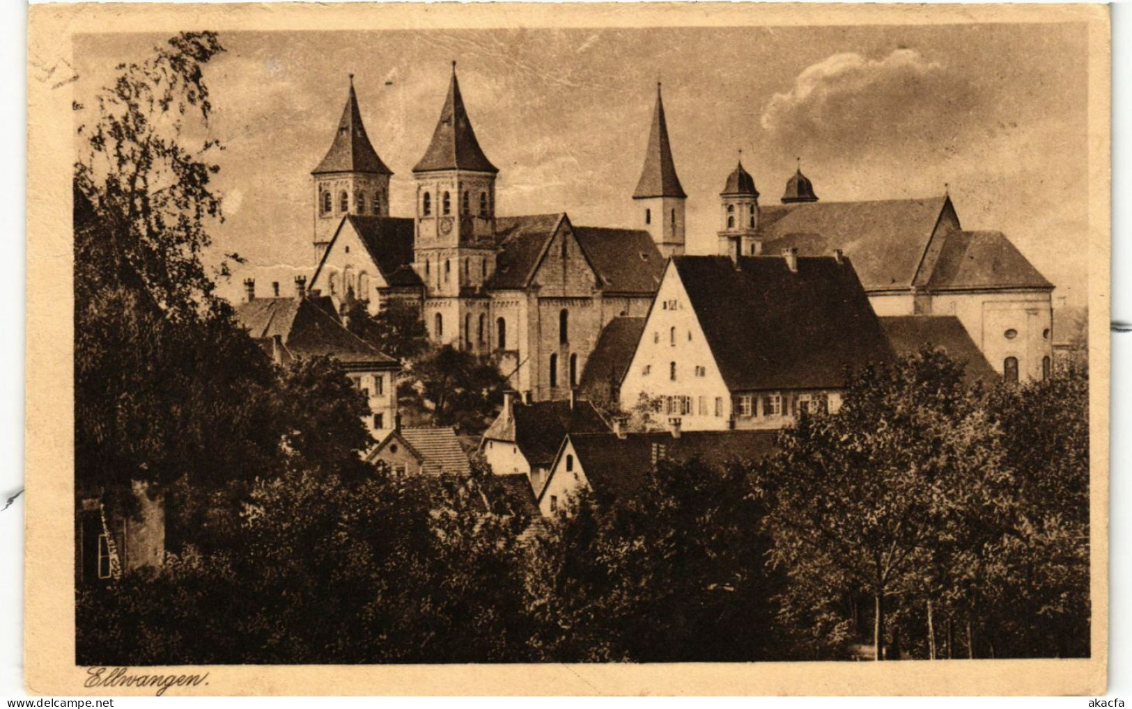 CPA AK Ellwangen – Panorama – Kirche GERMANY (857239) - Ellwangen