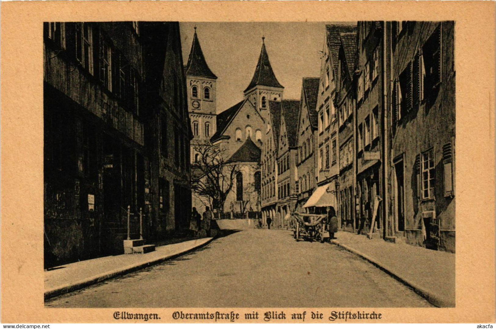 CPA AK Ellwangen – Oberamtstrasse -Stiftskirche GERMANY (857254) - Ellwangen