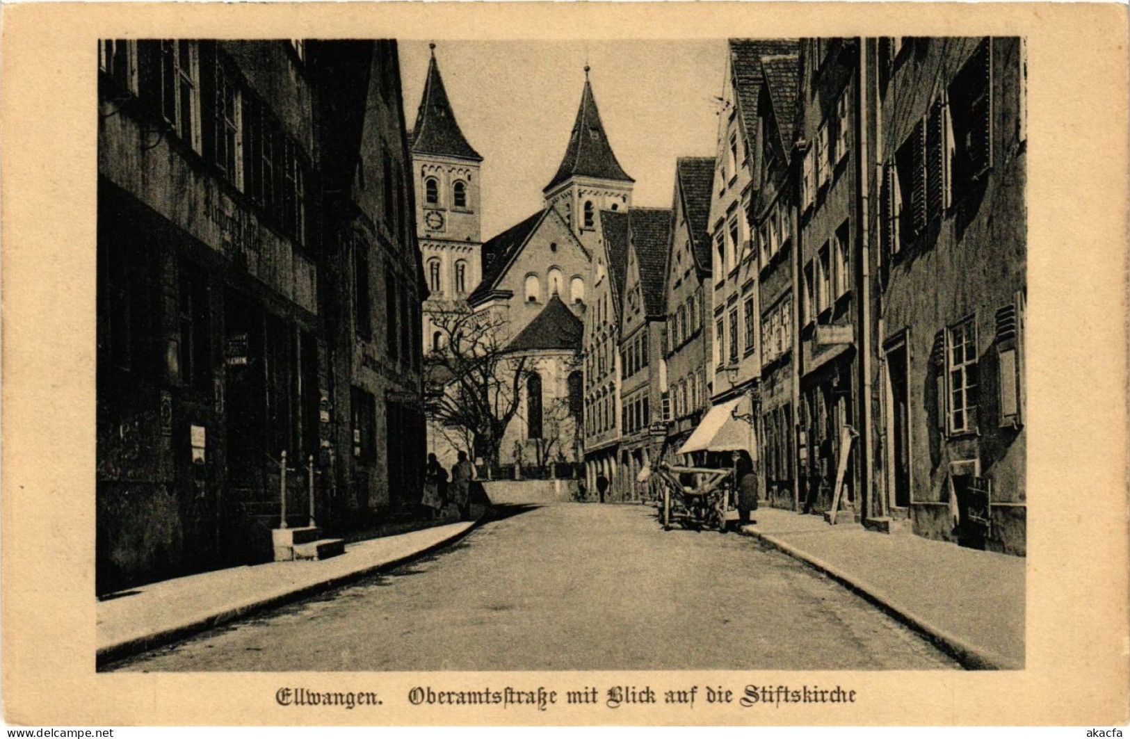 CPA AK Ellwangen – Oberamtstrasse -Stiftskirche GERMANY (857259) - Ellwangen