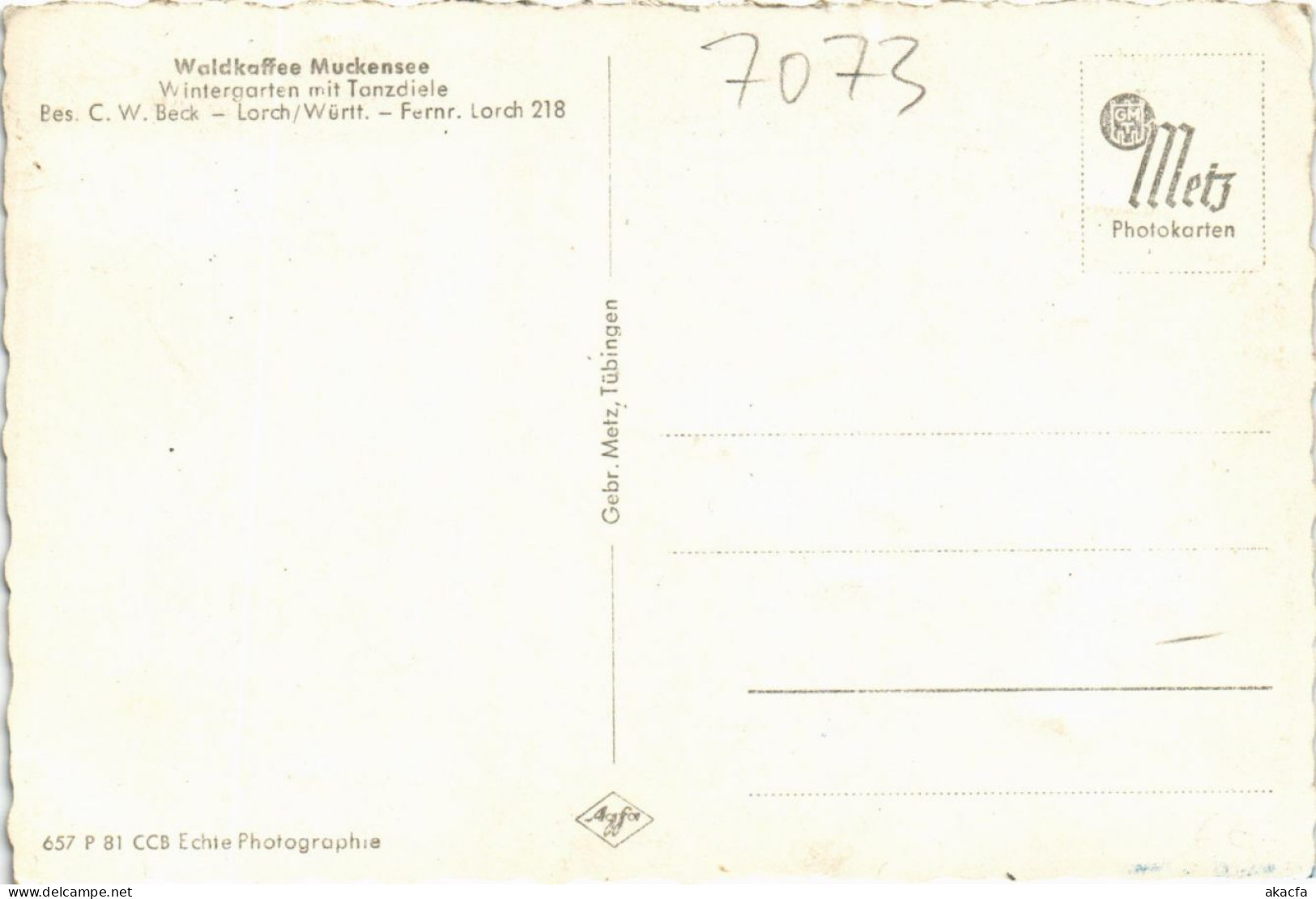 CPA AK Lorch – Waldkaffee Muckensee – Wintergarten GERMANY (857459) - Lorch