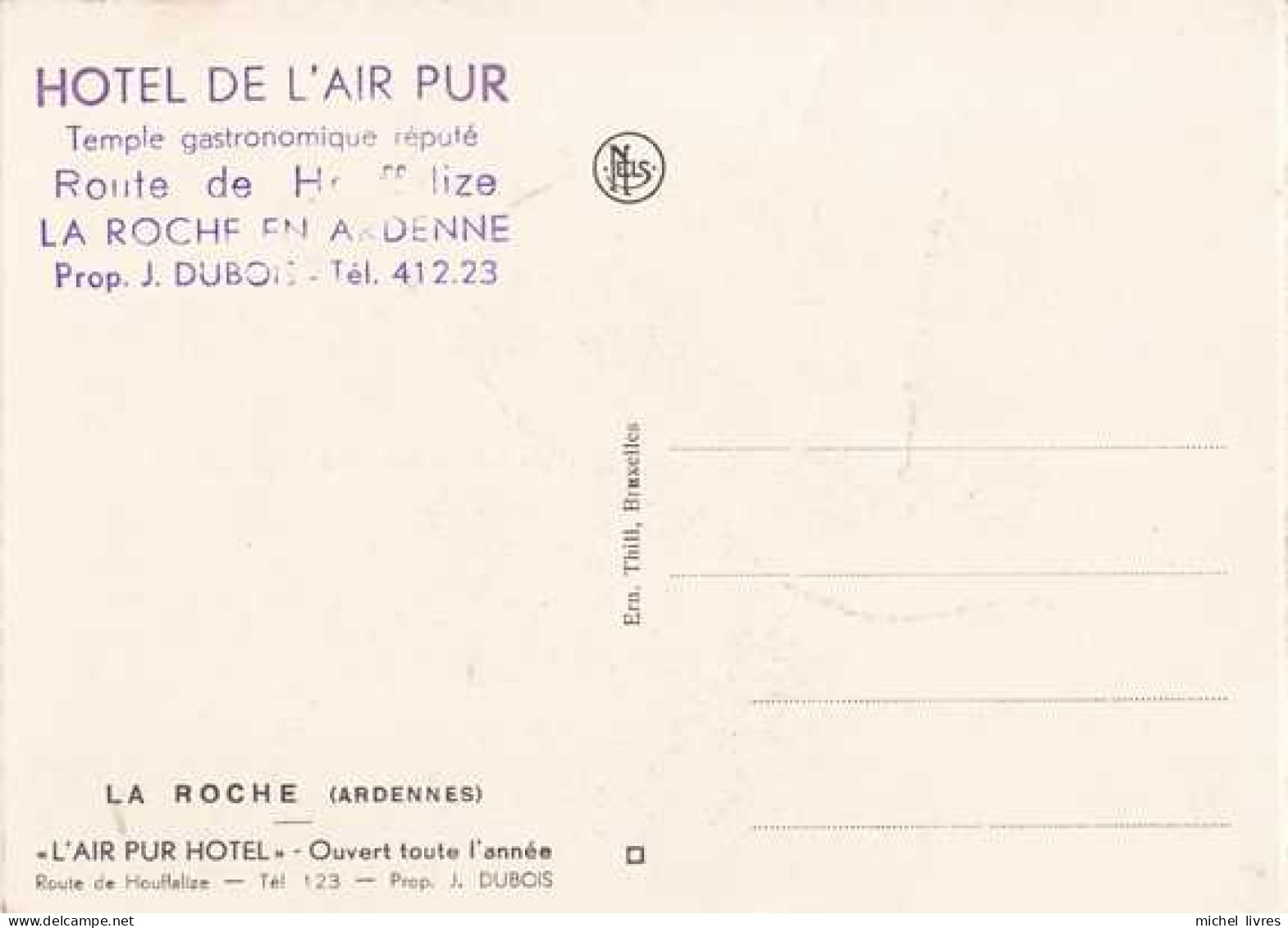 La Roche - Laroche - Hôtel De L'Air Pur - Prop J Dubois - Pas Circulé - Multivues - TBE - La-Roche-en-Ardenne