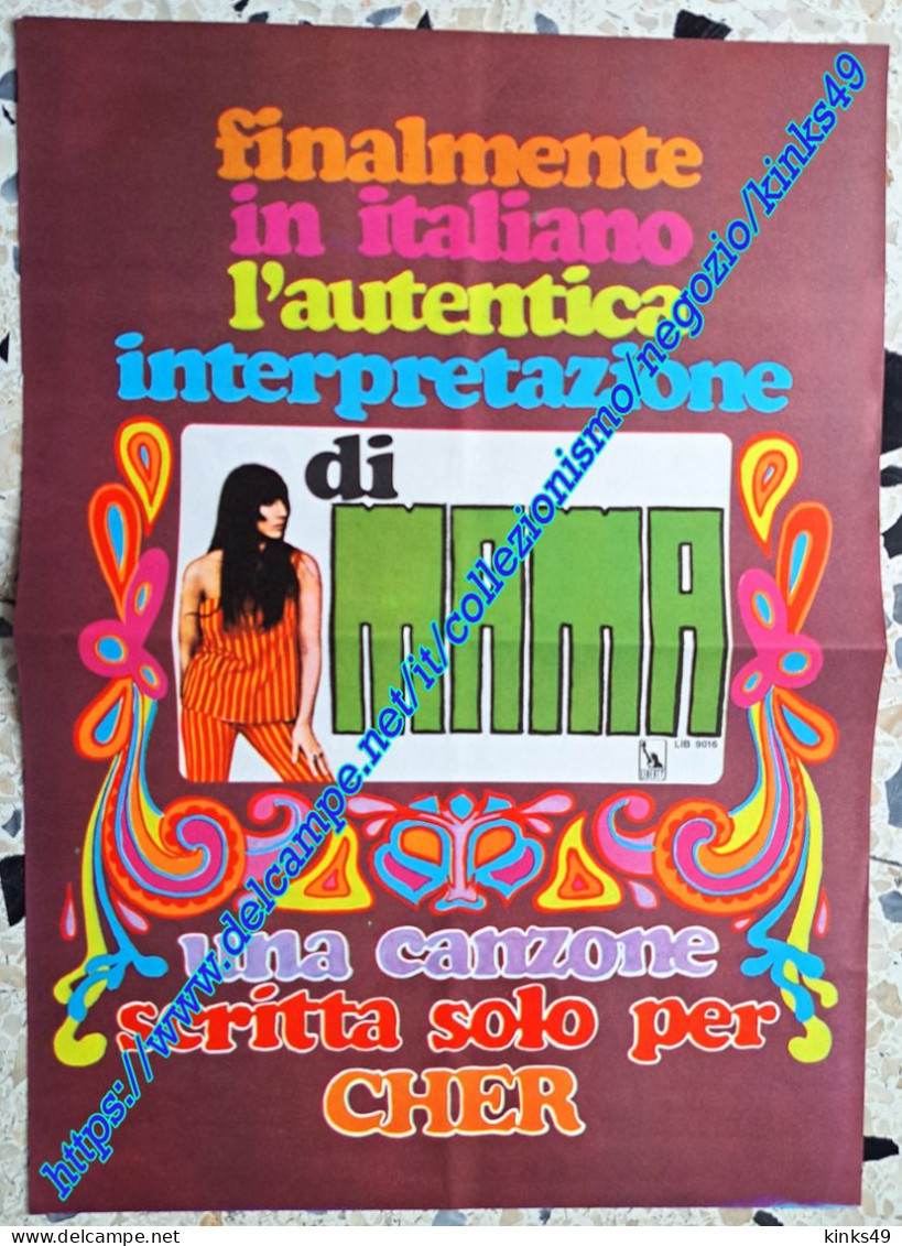 B242> < CHER > Pagina Pubblicità Per Il 45 GIRI < Mama (versione Italiana) > 1967 - Plakate & Poster
