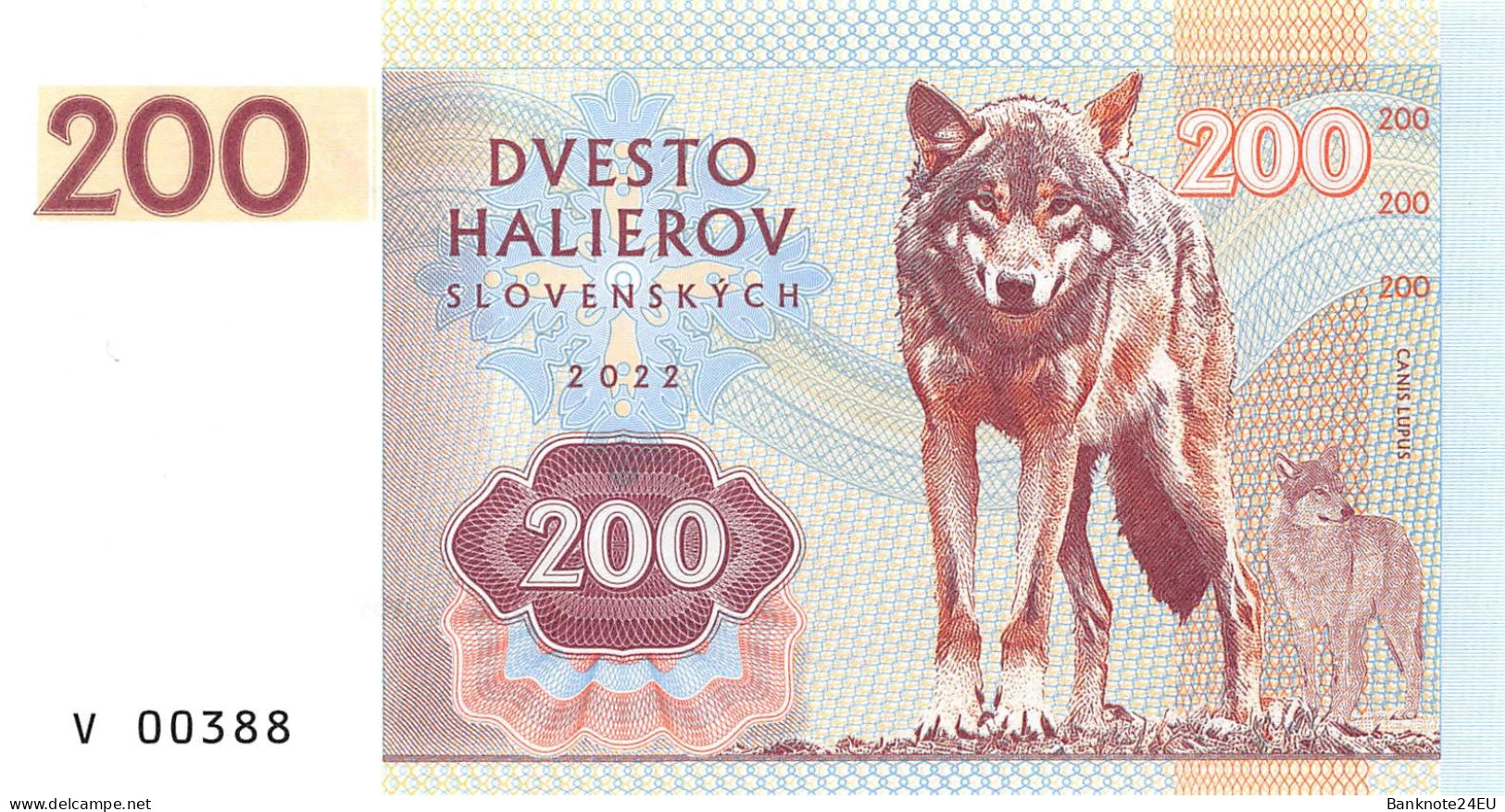 Slovakia 50-100-200 Halierov 2022 Unc Specimen