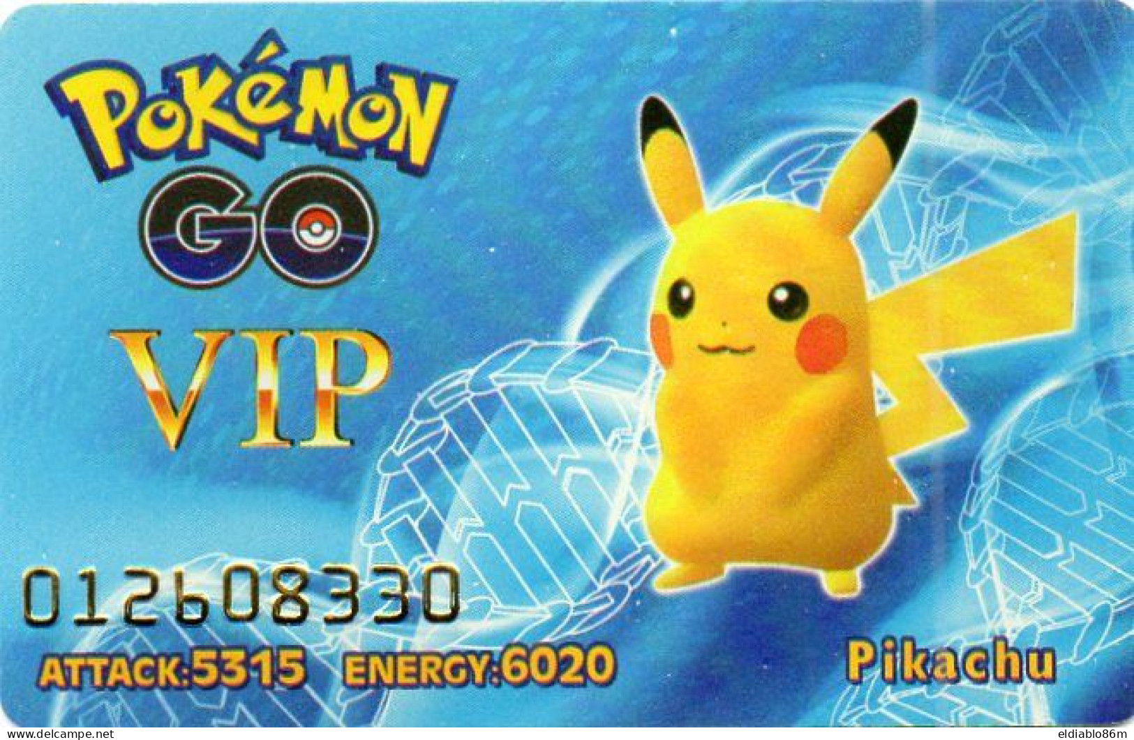 TRADING CARD - VIP CARD POKEMON - ANIME MANGA CARTOON - PIKACHU - Sonstige & Ohne Zuordnung