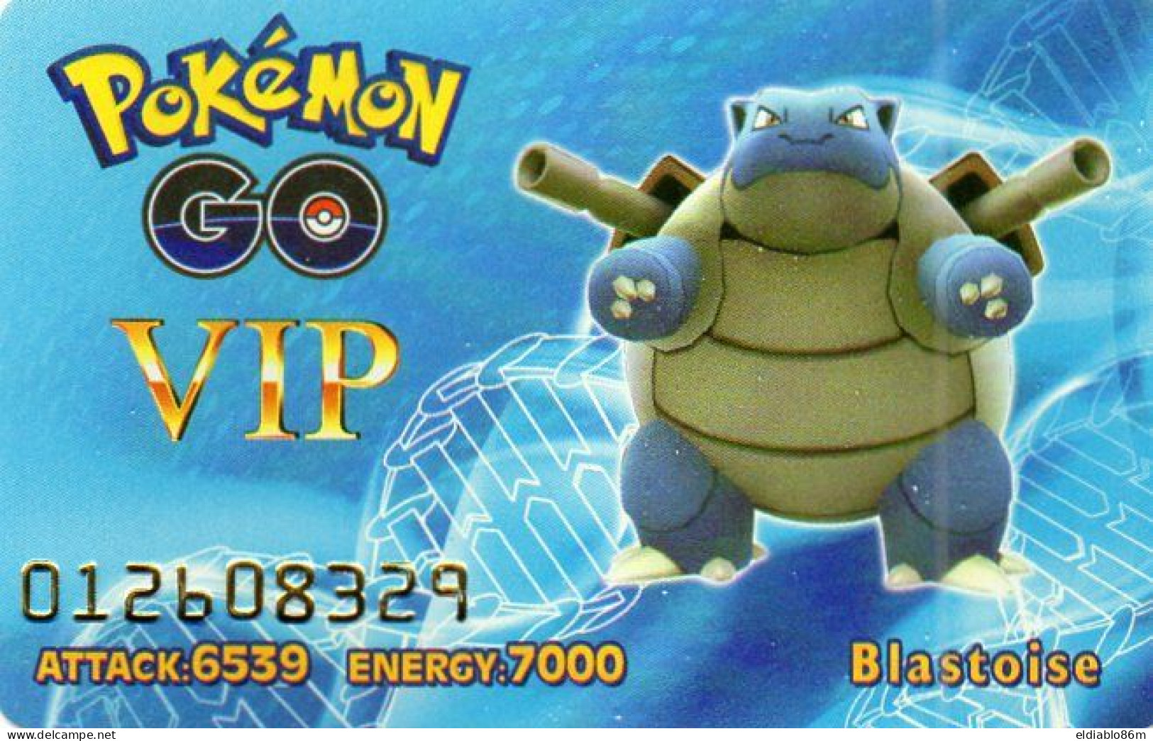 TRADING CARD - VIP CARD POKEMON - ANIME MANGA CARTOON - BLASTOISE - Sonstige & Ohne Zuordnung