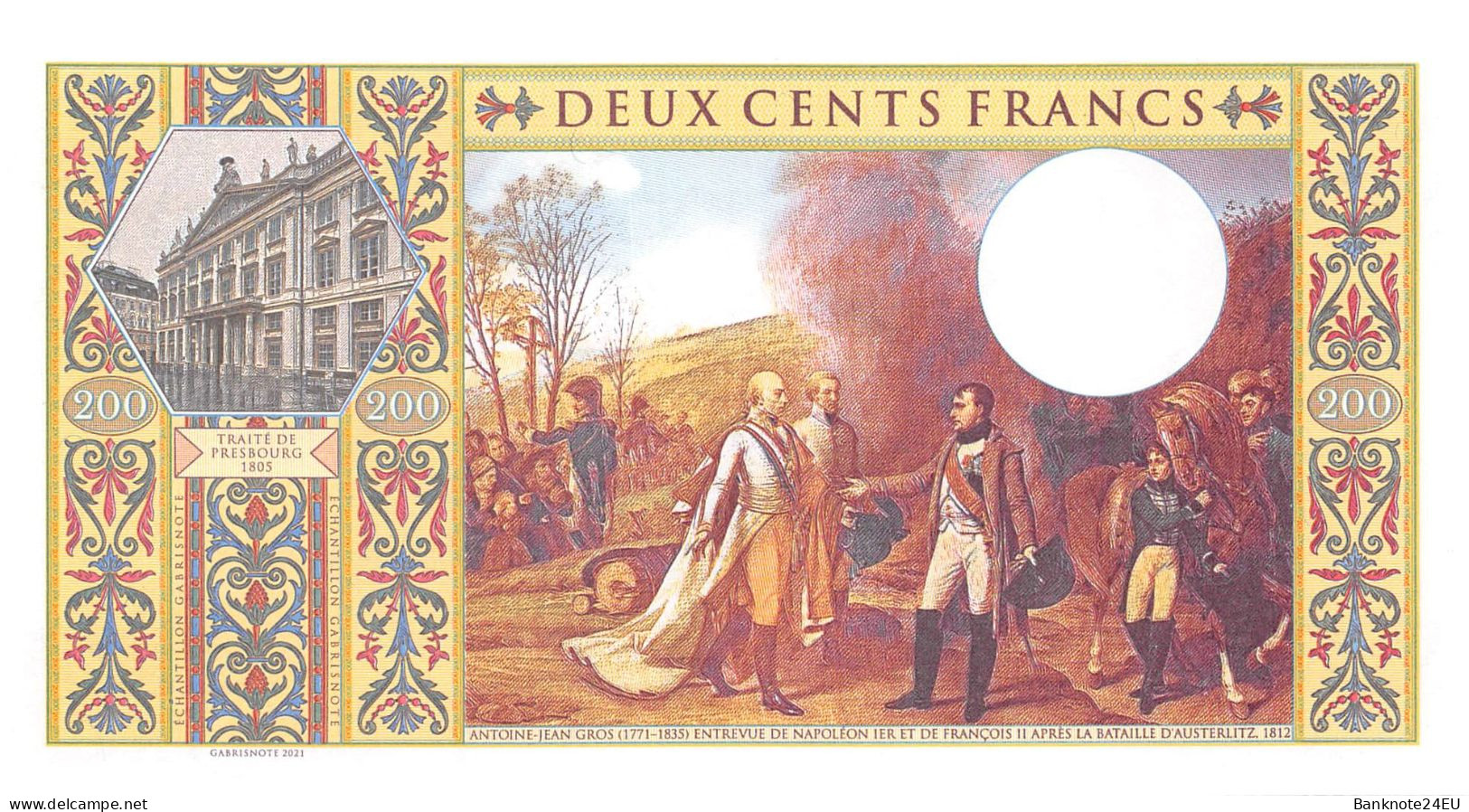 France 200 Francs 2021 Specimen Napoleon Bonaparte Serial MG.03 - Fiktive & Specimen