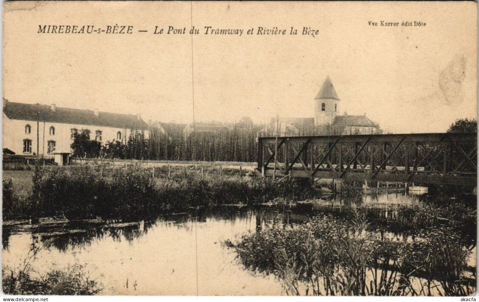 CPA MIREBEAU-sur-BEZE - Le Pont Du Tramway Et Rviere De La BEZE (115774) - Mirebeau