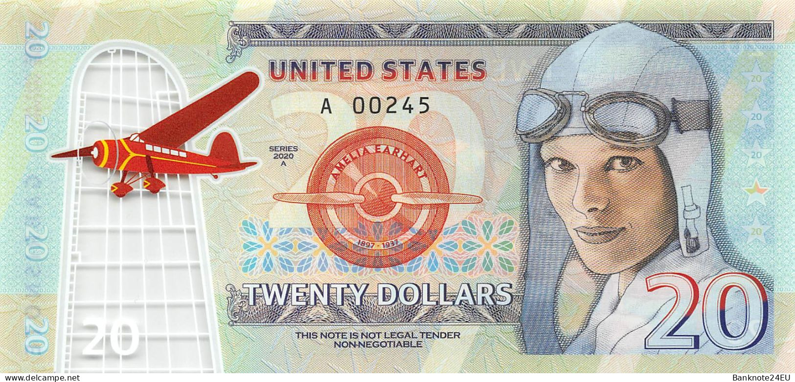 Verenigde Staten 20 Dollars 2020 Unc Specimen Polymer