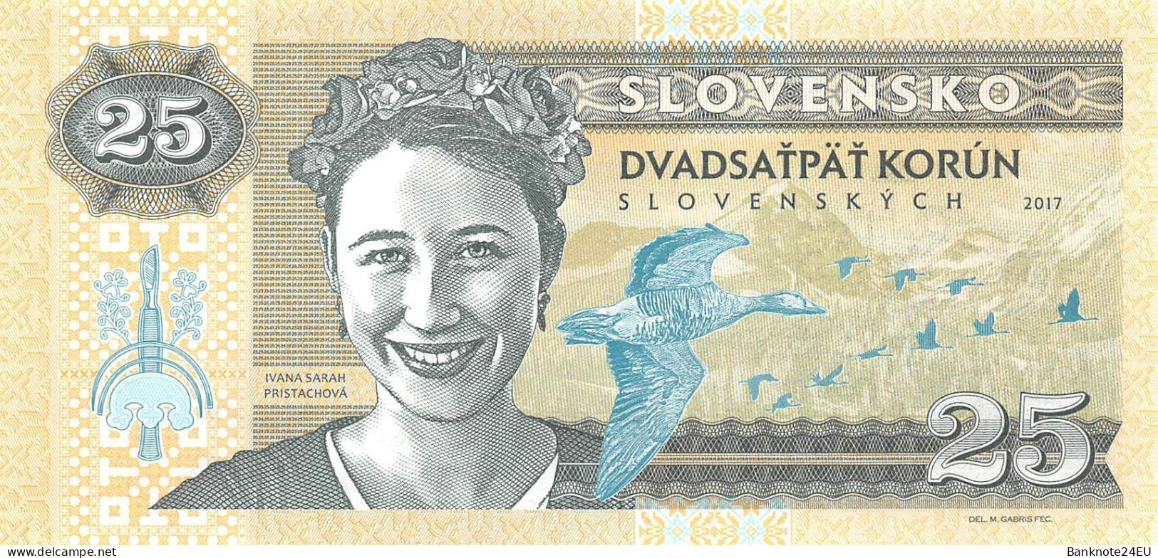 Slovensko 25 Korun 2017 Unc Specimen - Specimen