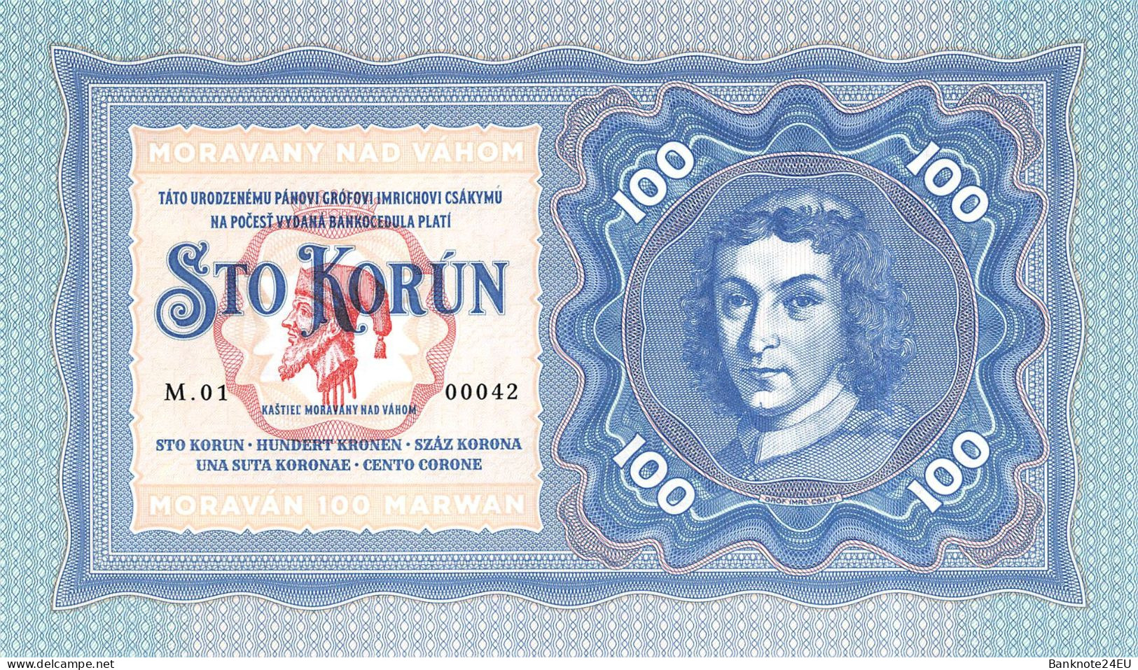 Slovakia Moravany 100 Korun 2019 Unc Specimen - Fiktive & Specimen