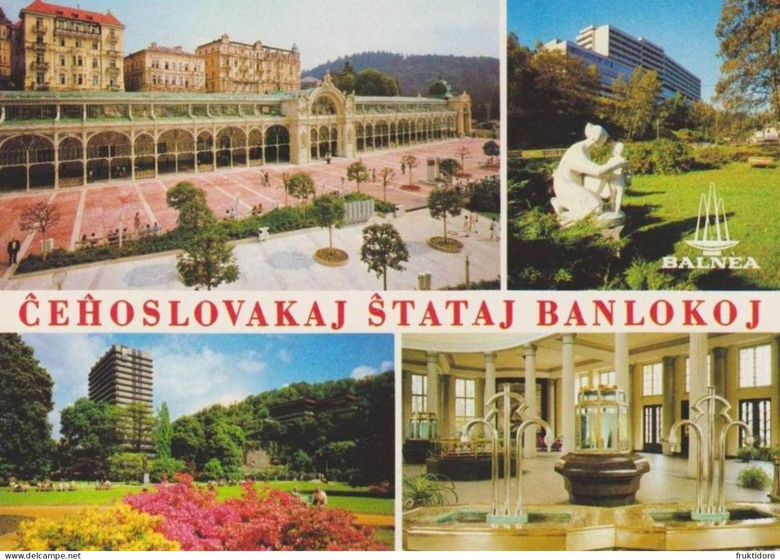 AKEO 14 Esperanto Postcards Czechoslovakia Lančov - Somera Esperanto-Tendaro / Poprad / Marianske Lazne - Karlovy Vary - Esperanto