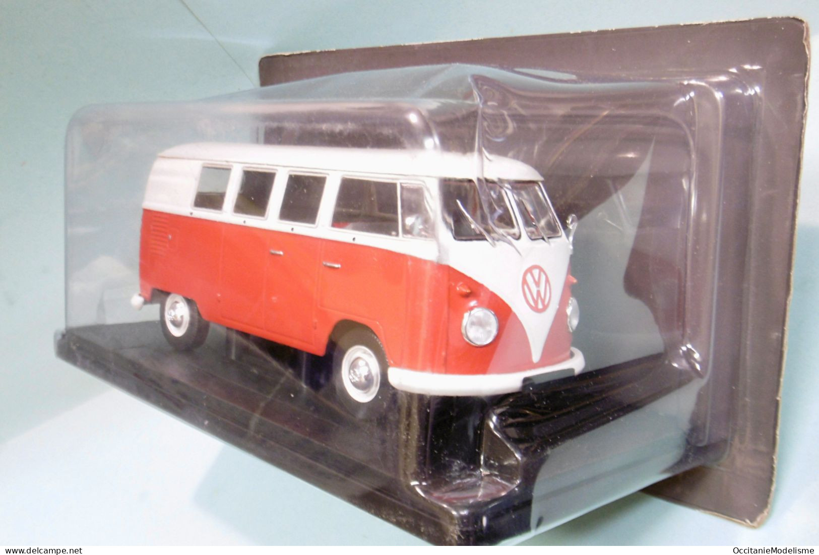 Ixo / Salvat - VW VOLKSWAGEN T1 COMBI Minibus 1960 Rouge Et Crème Neuf 1/24 - Otros & Sin Clasificación