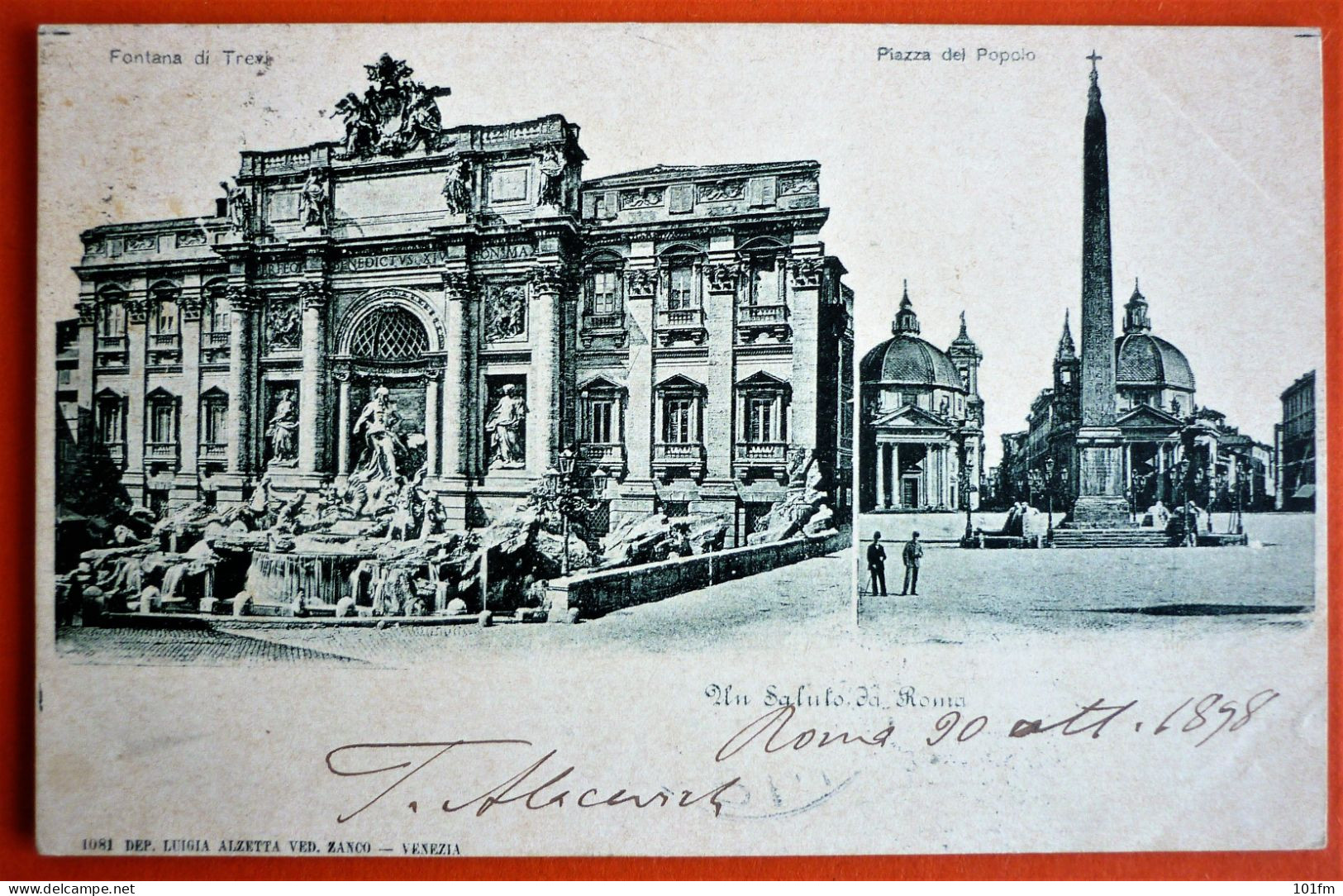 ROMA - FONTANA DI TREVI - VG 1898 - Fontana Di Trevi