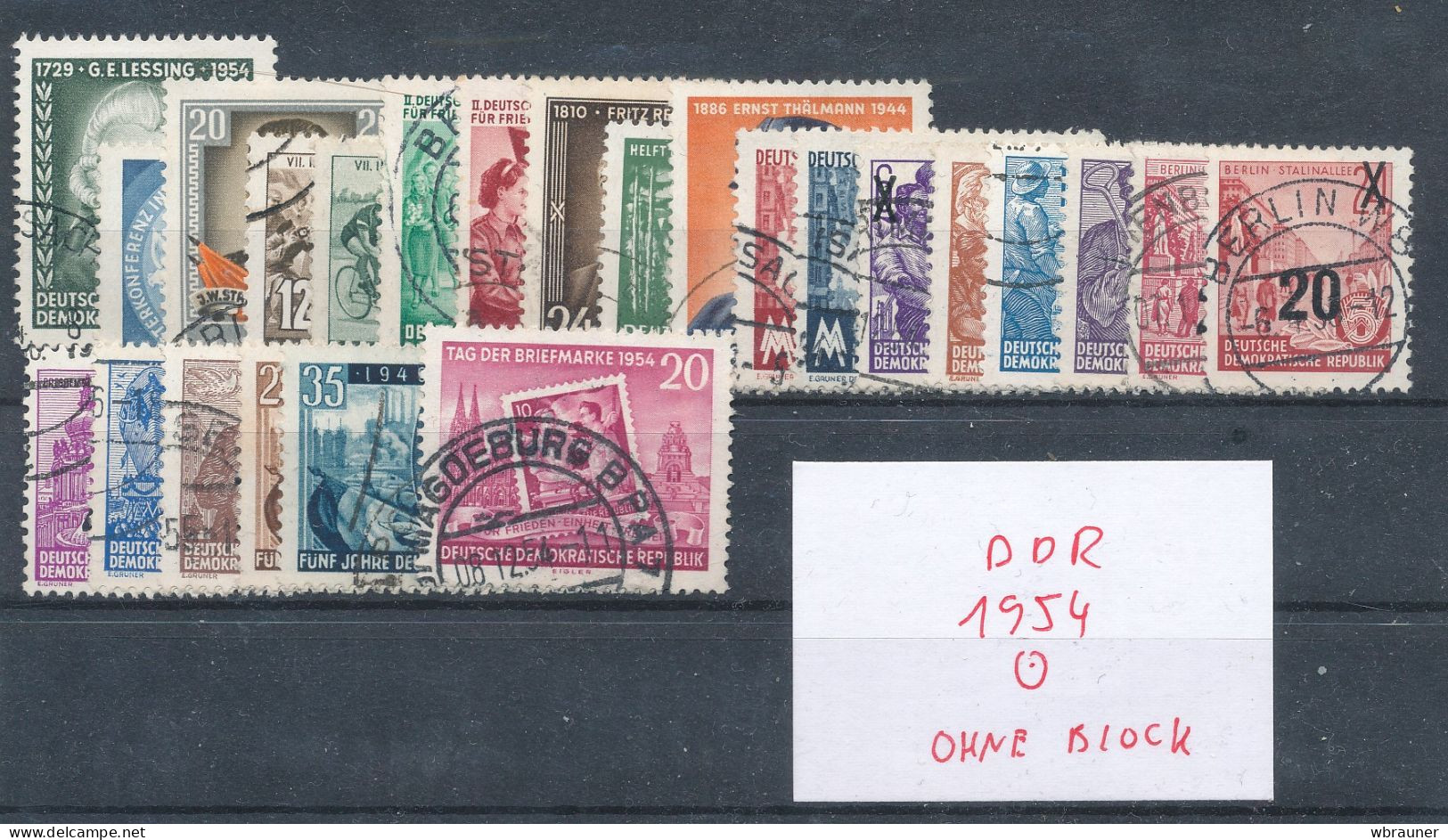 DDR Jahrgang 1954 Gestempelt Ohne Block Komplett Mi. 25,- - Gebraucht