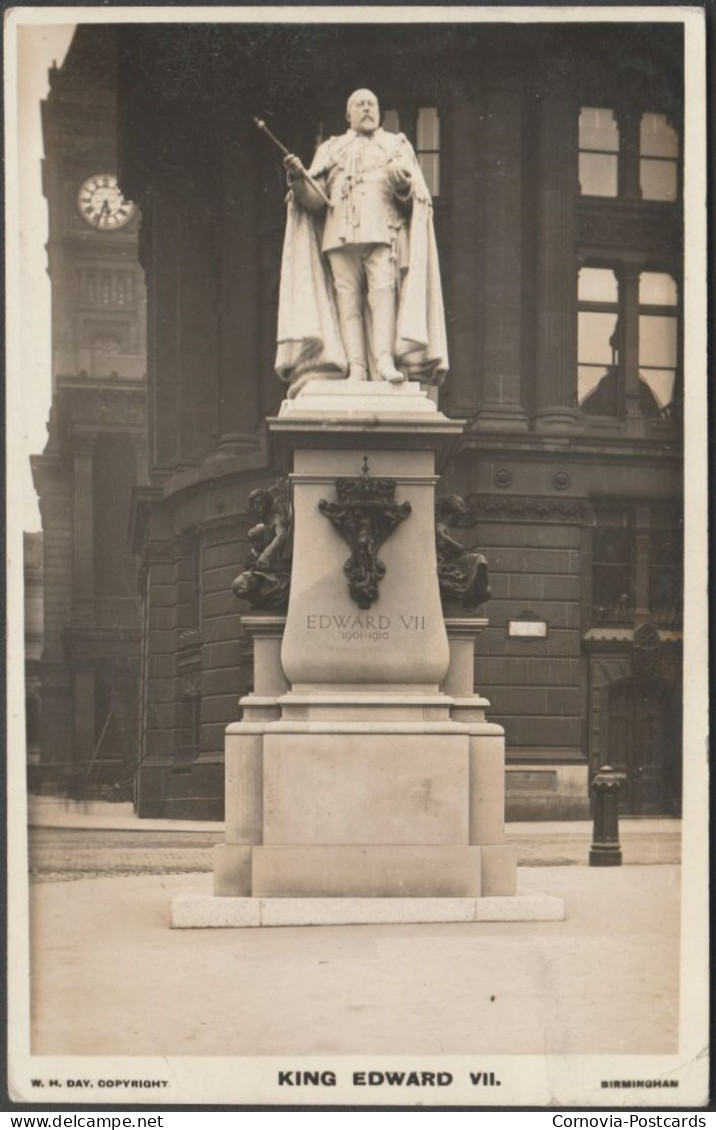 King Edward VII Memorial, Birmingham, 1914 - WH Day RP Postcard - Birmingham