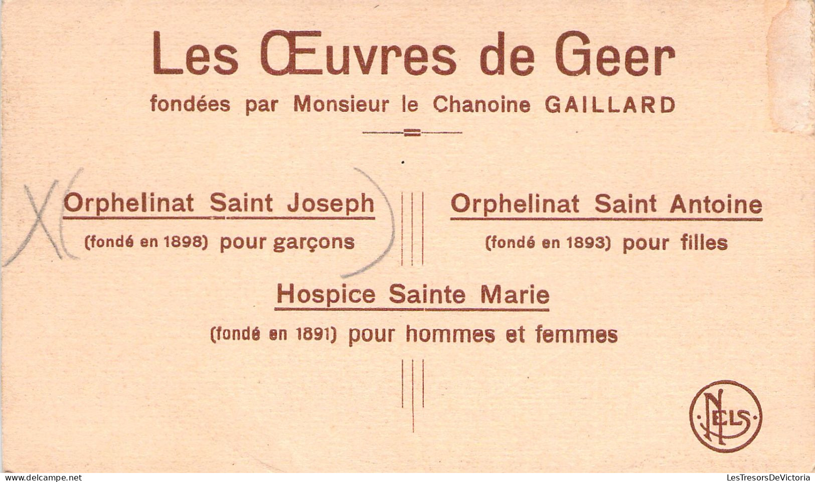 BELGIQUE - GEER - Les Oeuvres De Geer - Carte Postale Ancienne - Geer