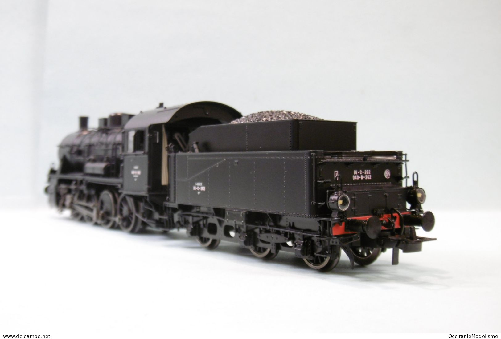 Jouef - Locomotive vapeur 040 D 262 ex AL noir ép. III réf. HJ2404 HO 1/87