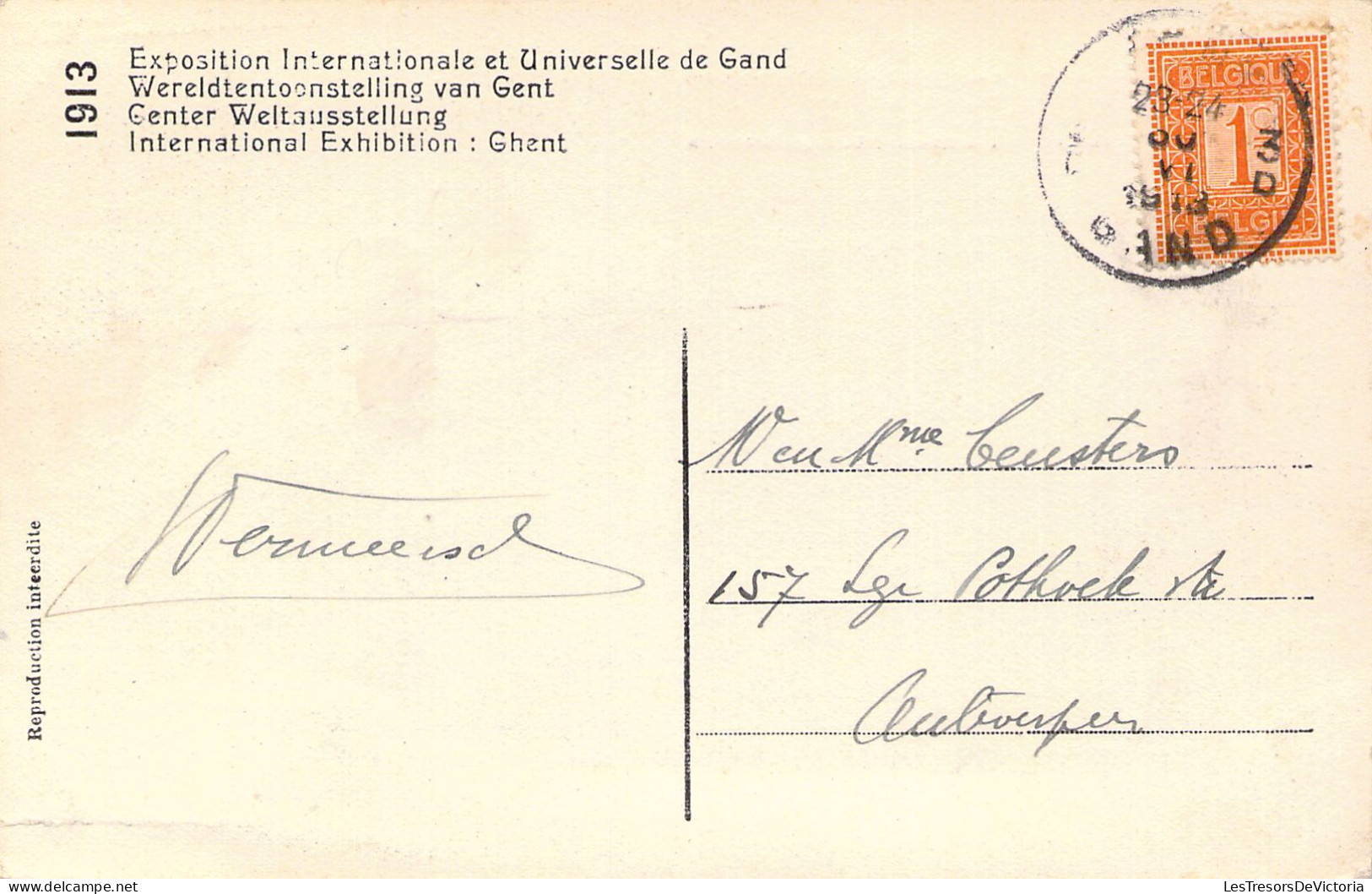 BELGIQUE - GAND - GENT - Exposition Universelle 1913 - Les Halles De La Section Anglaise - Carte Postale Ancienne - Gent