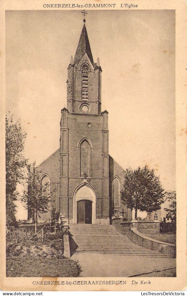 BELGIQUE - ONKERZELE LEZ GRAMMONT - L'église - Carte Postale Ancienne - Sonstige & Ohne Zuordnung