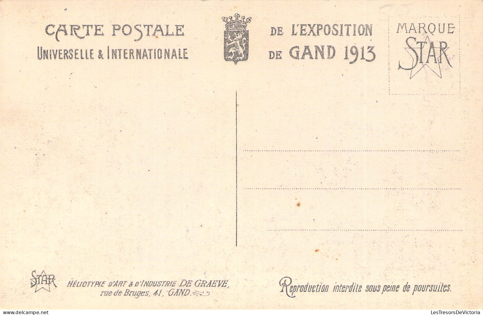 BELGIQUE - GAND - Exposition Universelle 1913 - Le Palais Du Canada - Carte Postale Ancienne - Gent