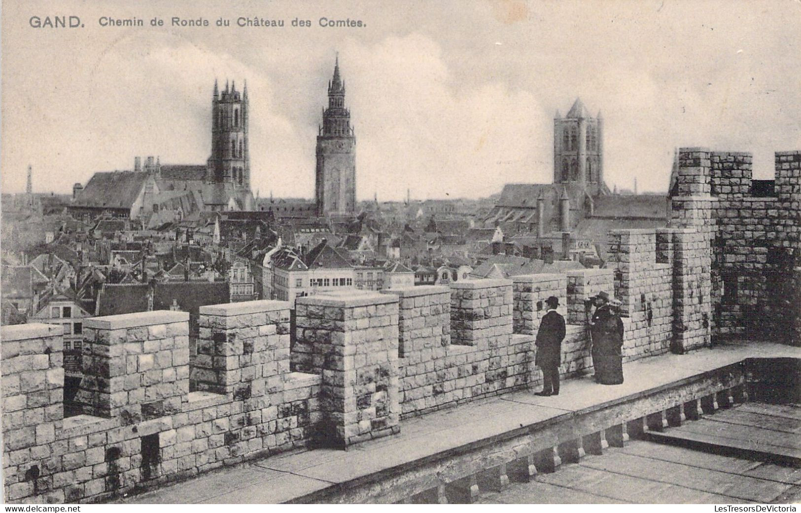 BELGIQUE - GAND - Chemin De Ronde Du Château Des Comtes - Carte Postale Ancienne - Gent