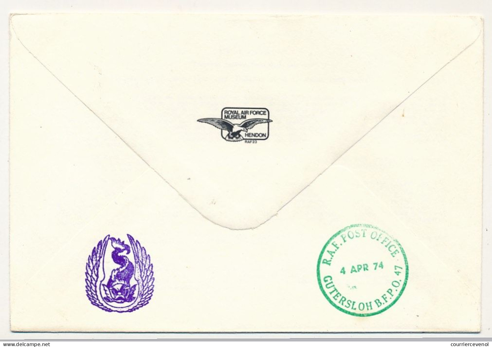 GRANDE BRETAGNE - Env. 19e Squadron Royal Air Force - 25e Anniversaire De L'OTAN - 4 Avril 1974 - Cartas & Documentos