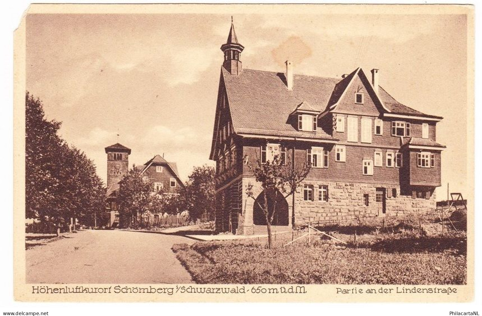 Schomberg Schwarzwald - Hohenluftkurort Partie An Der Lindenstrasse - At The Top Left, A Piece Is Missing From The Corne - Schömberg