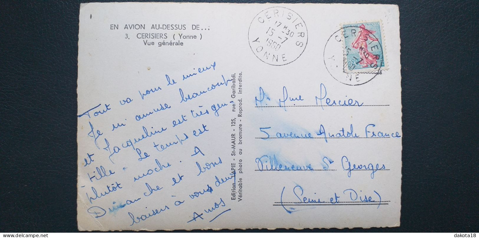 89 , Cerisiers , Vue Générale En 1960.....    Cpsm...gf - Cerisiers