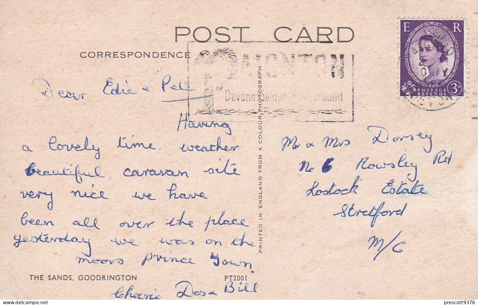 Goodrington Sands, Paignton, Devon-   Used Postcard - Stamped   - UK12 - Dover